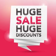 HUGE SALE DISCOUNTS poster design element