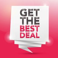 GET THE BEST DEAL poster design element