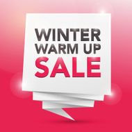 WINTER-WARM UP SALE poster design element