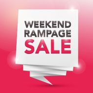 WEEKEND RAMPAGE SALE poster design element