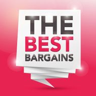 THE BEST BARGAINS poster design element
