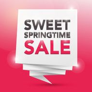 SWEET SPRINGTIME SALE poster design element