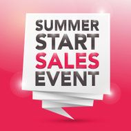 SUMMER START SALES EVENT poster design element