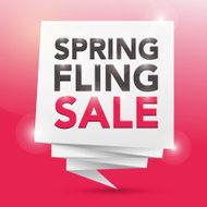 SPRING FLING SALE poster design element