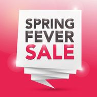 SPRING FEVER SALE poster design element