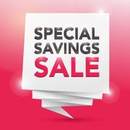 SPECIAL SAVINGS SALE poster design element