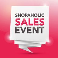 SHOPAHOLIC SALES EVENT poster design element
