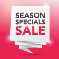 SEASON SPECIALS SALE poster design element