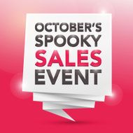 OCTOBERâS SPOOKY SALES EVENT poster design element