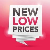NEW LOW PRICES! poster design element