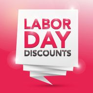 LABOR-DAY DISCOUNTS poster design element