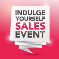 INDULGE YOURSELF SALES EVENT poster design element