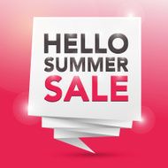 HELLO SUMMER! SALE poster design element