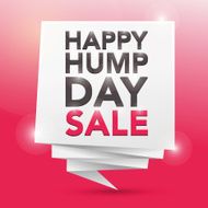 HAPPY HUMP DAY SALE poster design element