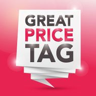 GREAT PRICE TAG poster design element