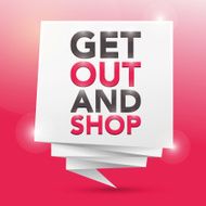 get out and shop poster design element