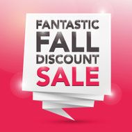 FANTASTIC FALL DISCOUNT SALE poster design element