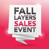 FALL LAYERS SALES EVENT poster design element