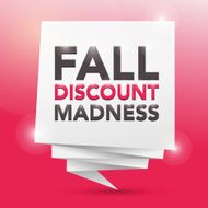 FALL DISCOUNT MADNESS poster design element