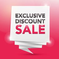 EXCLUSIVE DISCOUNT SALE poster design element