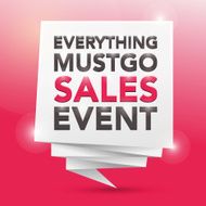 EVERYTHING MUST GO SALES EVENT poster design element