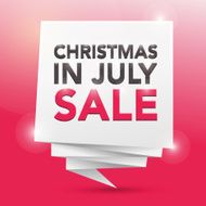CHRISTMAS IN JULY SALE poster design element