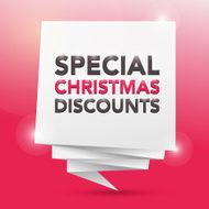 CHRISTMAS DISCOUNTS poster design element