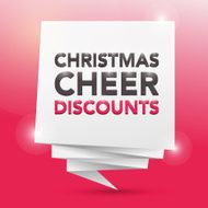 CHRISTMAS CHEER DISCOUNTS poster design element