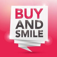 BUY AND SMILE poster design element