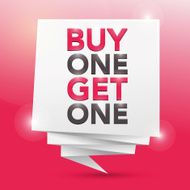BUY ONE GET ONE poster design element
