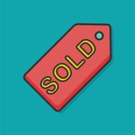 sale price tag color line icon N2