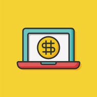 online shopping color line icon N3