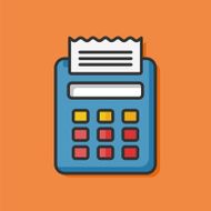 Credit card machine color line icon N2