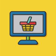 online shopping color line icon N4