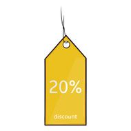 Vector Single Cartoon Discount Tag N3