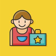 Buyers color line icon