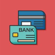 credit card color line icon