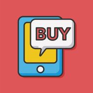 online shopping color line icon N5