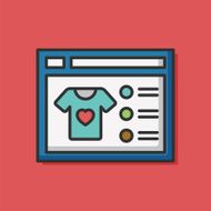 online shopping color line icon N7