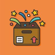 logistics freight color line icon N2