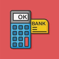 Credit card machine color line icon N3