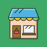 shop store color line icon N2