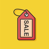 sale price tag color line icon N6