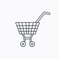 Shopping cart icon Market buying sign N22
