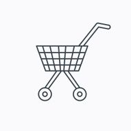 Shopping cart icon Market buying sign N23