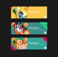Set of banners with stickers labels and elements for sale N2