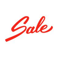 'Sale' hand lettered text isolated on white vector illustration