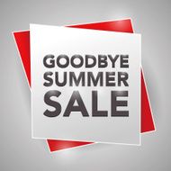 GOODBYE SUMMER SALES poster design element N2