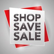 SHOP SAVE SALE poster design element N2