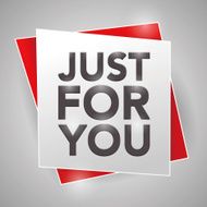 JUST FOR YOU poster design element N2
